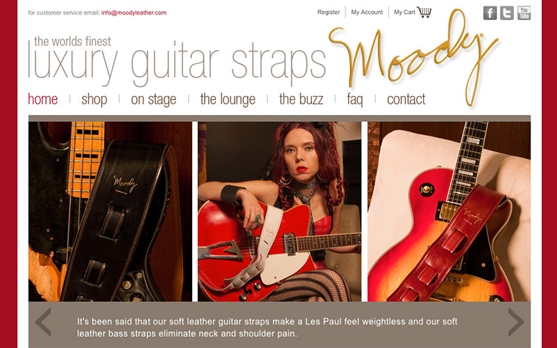 moody leather guitar straps 2010