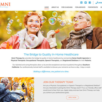 omni therapy web design