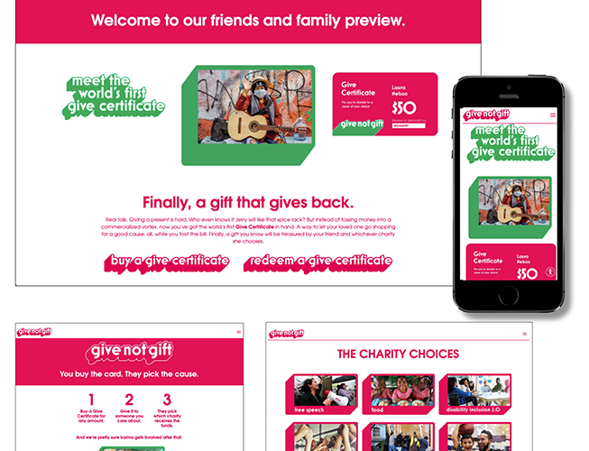 give not gift website