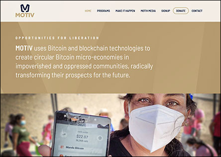 MOTIV website - circular economies using blockchain and bitcoin