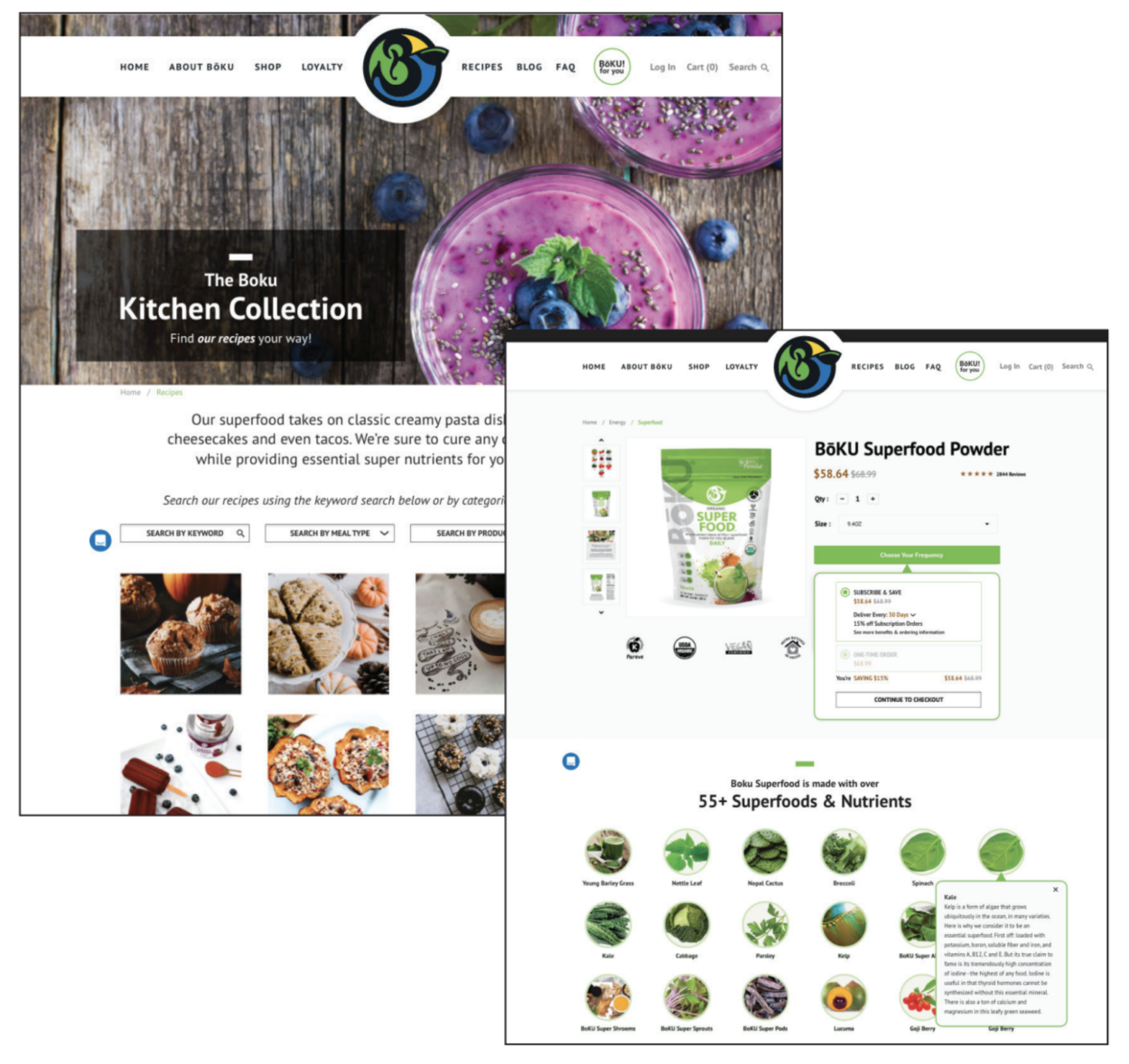 boku recipe and product page
