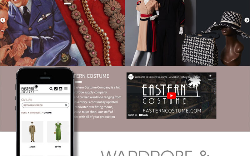 eastern costume wordpress website